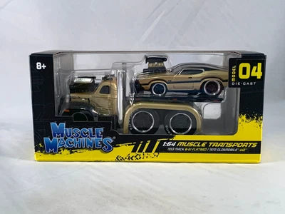 2021 Muscle Machines 1953 Mack B 61 планшет 1970 Oldsmobile 442 модель 04 - Изображение 1 из 4