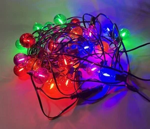 Colorful 50ft Garden String Lights 30+3 0.6W LED Bulbs Mains Powered Party Decor - Picture 1 of 21