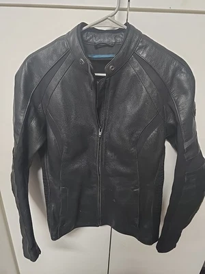 Triumph OEM Bradden Women's Leather Jacket Black Small Motorcycle  - Image 1 of 4