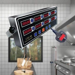 Commercial 8 Channels Digital Kitchen Timer Cooking Reminder Timer Adjustable - Picture 1 of 5