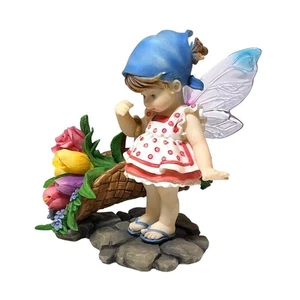 My Little Kitchen Fairies Fresh Flowers Fairie Garden Bouquet Fairy Figurine Vtg - Picture 1 of 6