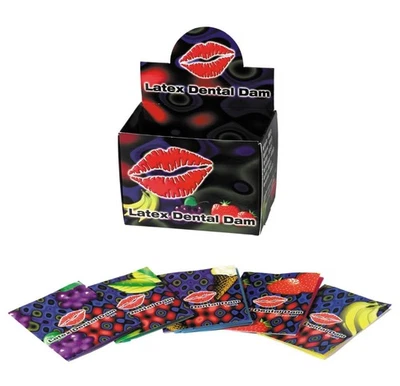 5 X Trust Dam Latex Dental Dam Flavored - FEMALE ORAL SEX CONDOM CHOOSE FLAVOR - Image 1 of 4