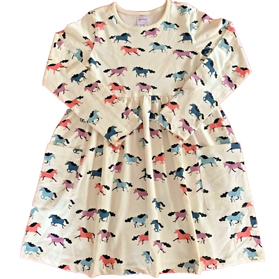 Vestido de bolso Hanna Andersson bonito e divertido "UNICÓRNIO" skatista. 8 anos. Presente perfeito! - Imagem 1 de 4