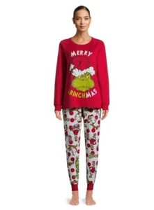 Dr Seuss The Grinch Matching Family Couples Pjs Pajamas Sz Medium (8-10) Womens - Picture 1 of 7
