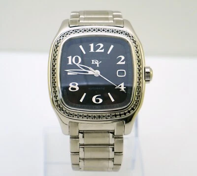 David Yurman Belmont (T310-X) 黑色钻石表圈 40 毫米钢制自动表 — 第 1/4 张图片