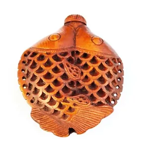 GX959 - 20 Jahre altes " handgeschnitztes Buchsbaum Netsuke: schöner Doppelfisch - Bild 1 von 10