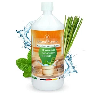 Saunaduft Saunaaufguss Sauna Duft Konzentrat Minze Lemongras 1L - Bild 1 von 6