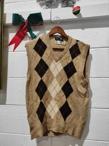 Vintage Thomas Jeffery Sweater Vest Size L 100% Wool - Picture 1 of 6
