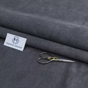 Graphite Velvet Feel Upholstery Fabric Textile Material for Cushion, Sofa, Car - Picture 1 of 6