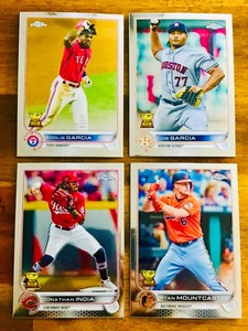 2022 TOPPS CHROME ADOLIS GARCIA, LUIS GARCIA, JONATHAN INDIA, RYAN MOUNTCASTLE 