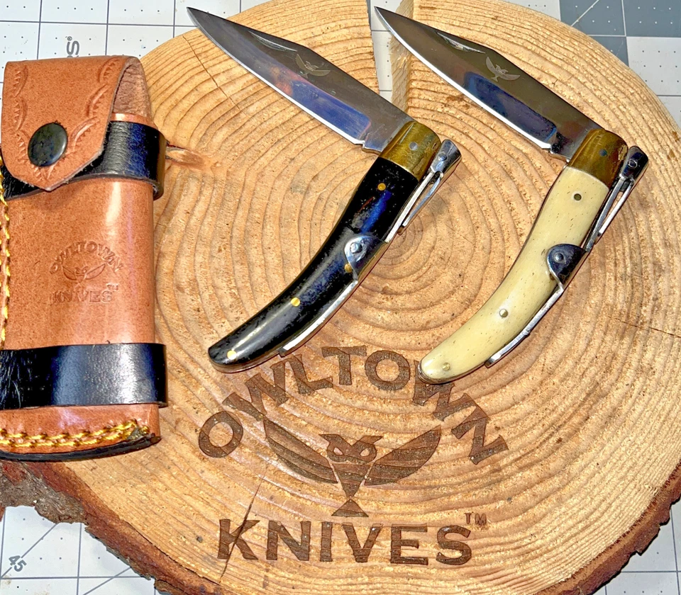 NEW 7 inch NAVAJA RAMPURI RATCHET POCKET KNIFE, choice BONE or BULL HORN - Image 1 of 4