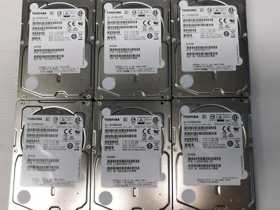 Toshiba AL13SXB600N 600 GB SAS 2 2.5 in Enterprise Hard Drive Lot of 6 - Image 1 of 3