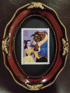 FRAMED BEAUTY AND THE BEAST DISNEY 2006 UNUSED U.S. POSTAGE STAMP - Picture 1 of 1