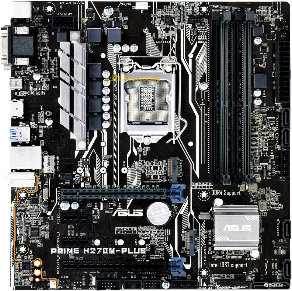 Asus PRIME H270M-PLUS Intel H270 LGA 1151 Motherboard DDR4 DIMM USB3.1 Micro ATX - Image 1 of 4
