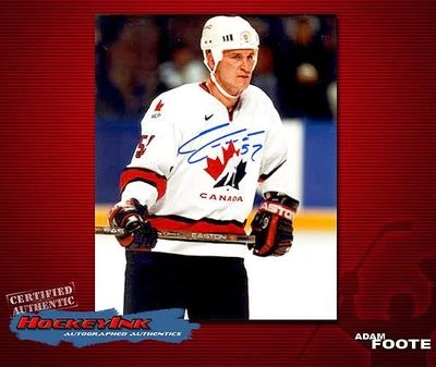 Foto firmada por Adam Foote Team Canada 8X10 -70188 Foto 1 de 2