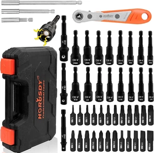 Magnetic Nut Driver Set | 47-Piece | Nut Driver Set for Impact Drill | SAE (1/4" - Picture 1 of 9