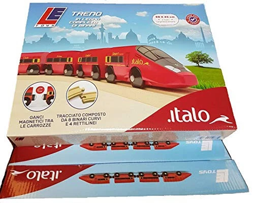 LE TOYS LET13500 NTV ITALO Treno Italo in Legno - Immagine 1 di 1