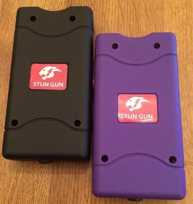 CHEETAH STUNGUN Cheetah Stun gun 10 Million V with LED Light- His & Her Set - Black & Purple