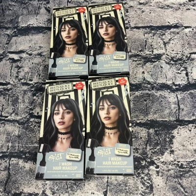 Juego de 4 paquetes de cabello Beetlejuice SPLAT UV brillo PLATA LLAMATIVA Foto 1 de 4