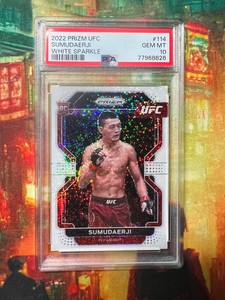 2022 SUMUDAERJI PSA10 WHITE SPARKLE UFC PANINI PRIZM ROOKIE CARD RC CHINA #114