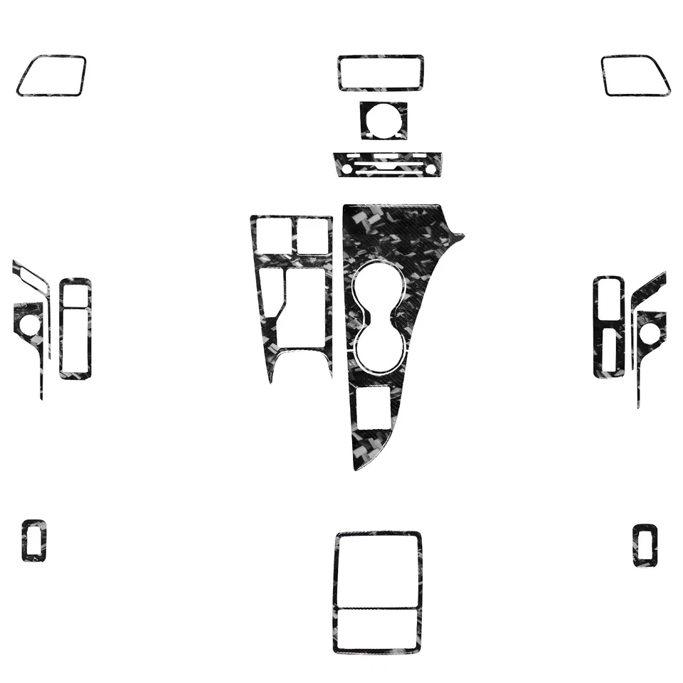 Kits de 20 piezas de molduras interiores completas de fibra de carbono forjada para Lexus RX350 RX450H 2016-19 Foto 1 de 4