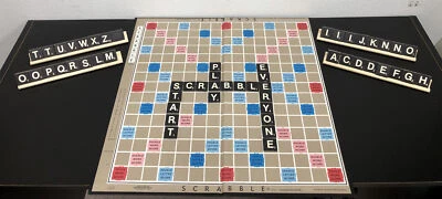 Vintage 1982 Scrabble Large Type Edition 1” x 1” Tiles ~Easier To Read! Classic! - Image 1 of 4