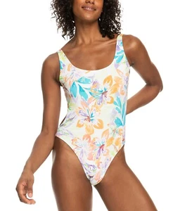Roxy Juniors' Snow White Retro Revo Reversible One-Piece Swimsuit, Size Small - Picture 1 of 5