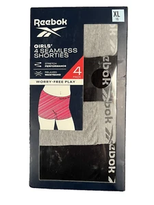 Reebok 4 Pack Girl's Seamless Shorties size X-Large 16/Stretch performance - Picture 1 of 5