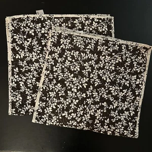 Sonoma King Shams White And Black Floral - Picture 1 of 4