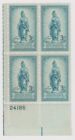 Scott # 989 " Statue of Freedom " 150 Anniv. MNH Plate Numbered Block of 4 Stamp