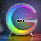 Wireless Charging Alarm Clock Speaker with Night Light and Charging Station