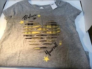 Camisa Justice Talla 10 “Believe In Yourself” Nueva con Etiquetas - Imagen 1 de 5