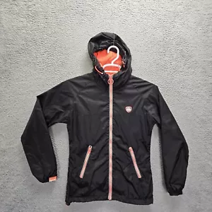 Superdry Japan Jacket Womens XS Coat Black Pink Hooded Athletic UK British Desig - Picture 1 of 24
