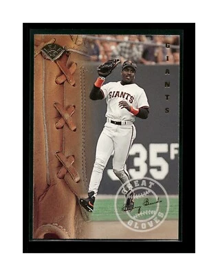 1995 (GIGANTES) Leaf Great Gloves #3 Barry Bonds Foto 1 de 2