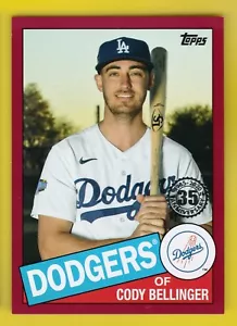 2020 Topps 1985 85TB-20 Cody Bellinger Red 1/10 Dodgers Cubs OF SSP - Picture 1 of 2