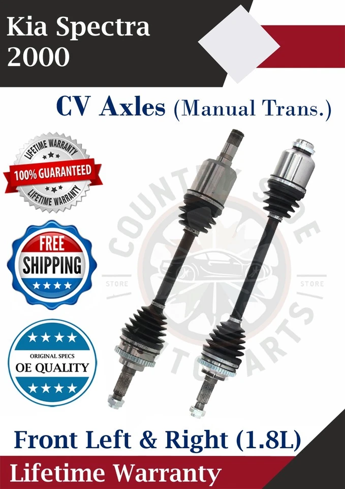 Nuevos ejes CV delanteros OE para Kia Spectra 2000 1,8 L transmisión manual Garantía de por vida Foto 1 de 4