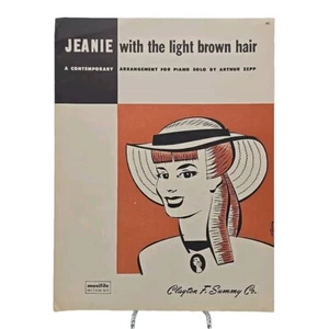 Jeanie With The Light Brown Hair Piano Sheet Music 1950 - Picture 1 of 4