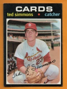 Ted Simmons 1971 Topps #117 ROOKIE St Louis Cardinals EXMT bordi neri taglienti - Foto 1 di 2