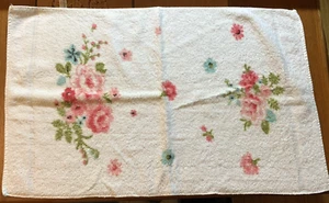 Fieldcrest Vintage Handtuch & Waschlappen Rosen Blumen rosa blau - Bild 1 von 3