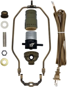 ® ML93HA Antique Brass Finish Make-A-Lamp Kit with All Parts Ne - Picture 1 of 12