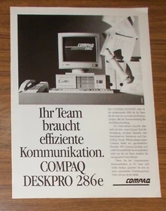Publicidad rara COMPAQ DESKPRO 286e ordenador - Comunicación eficiente 1989 - Imagen 1 de 1