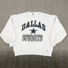 Vintage Dallas Cowboys Sweatshirt Adult Large Gray Mens Russell USA Made Cotton*