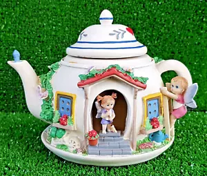 "Teiera a Casetta con Fate Bambine Carillon" Lazzarotto X.760.05 - cm. 13,5 - Imagen 1 de 5