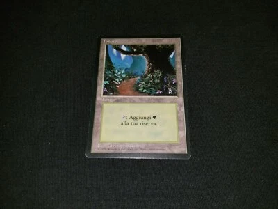MTG 1x Revised common basic land LP Italian FBB Forest (Path) - ships w/ trackin - Image 1 of 2