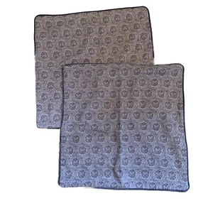 (2 ) Pottery Barn Pillow Covers Shell Pattern Beige Velour 22” X 22” Zipper - Picture 1 of 13
