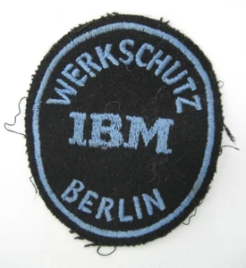 Alter Feuerwehr Stoff Aufnäher Patch Werkschutz IBM Berlin - Bild 1 von 2