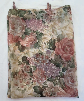 1 painel cortina transparente Croscill Cotswold 59x82 floral romântico Cottagecore - Imagem 1 de 4