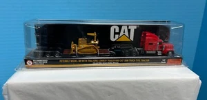 Peterbilt Red 389 w/Trail King Lowboy Trailer & Cat D5M Track - Type Tractor - Picture 1 of 11
