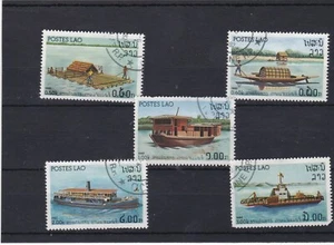 Laos - River craft - 5 stamps 1982 - Picture 1 of 1