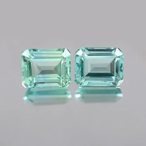 AAA 14x10 MM Flawless Ceylon Mint Green Sapphire Octagon Loose Gemstones - Picture 1 of 3